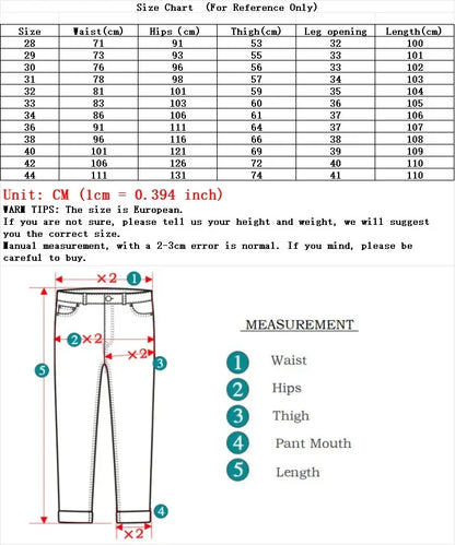 Spring Autumn Fashion Brown Business Casual Stretch Denim Pants Male Brand Trousers Men's Clothing Slim Jeans Plus Size 28-44