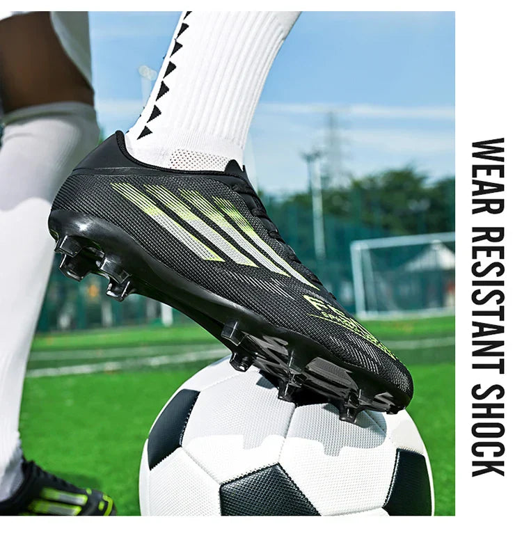 Men's High Top Soccer Shoes FG/TF Long Spikes Adult Football Boots Lightweight Professional Athletic Training