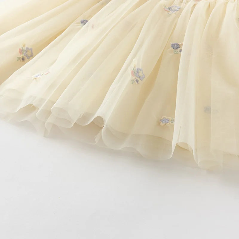 Summer Girls Baby Princess Dress Charm Elegant Cute Mesh Embroidered Floral Dress Party Gentle Outdoor DB2250967