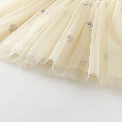 Summer Girls Baby Princess Dress Charm Elegant Cute Mesh Embroidered Floral Dress Party Gentle Outdoor DB2250967