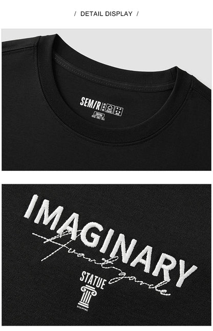 Men Tshirt Soft Print Letter Embroidered Crew Neck 2026 Summer Casual Style Comfortable Fashion Breathable All Match Top