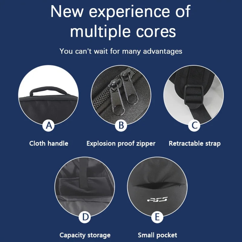 Travel Backpack For PS5 Console, Accessories, Protective Carrying Case Storage Bag Compatible With Sony PS5 Console