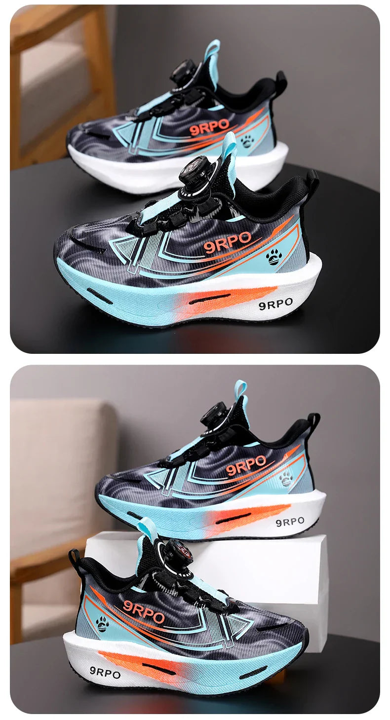 Children‘s Knit Basketball Shoes Non-slip Breathable Sports Training Shoes Outdoor Boys Girls Jogging Sneakers Athletic Shoes