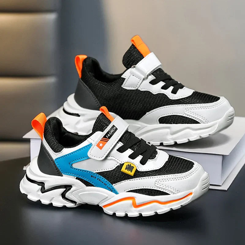Boys' Summer Mesh Breathable Sneakers Anti-Skid Outdoor Tennis Shoes for Children Sport Running Size 28-39