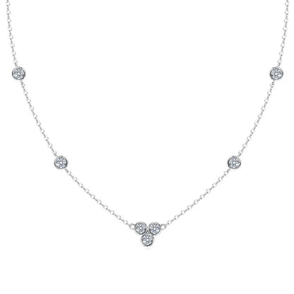 GRA Certified 3mm Moissanite Pendant Necklaces 925 Sterling Silver for Women Necklace Chains Wedding Fine Jewelry Gifts