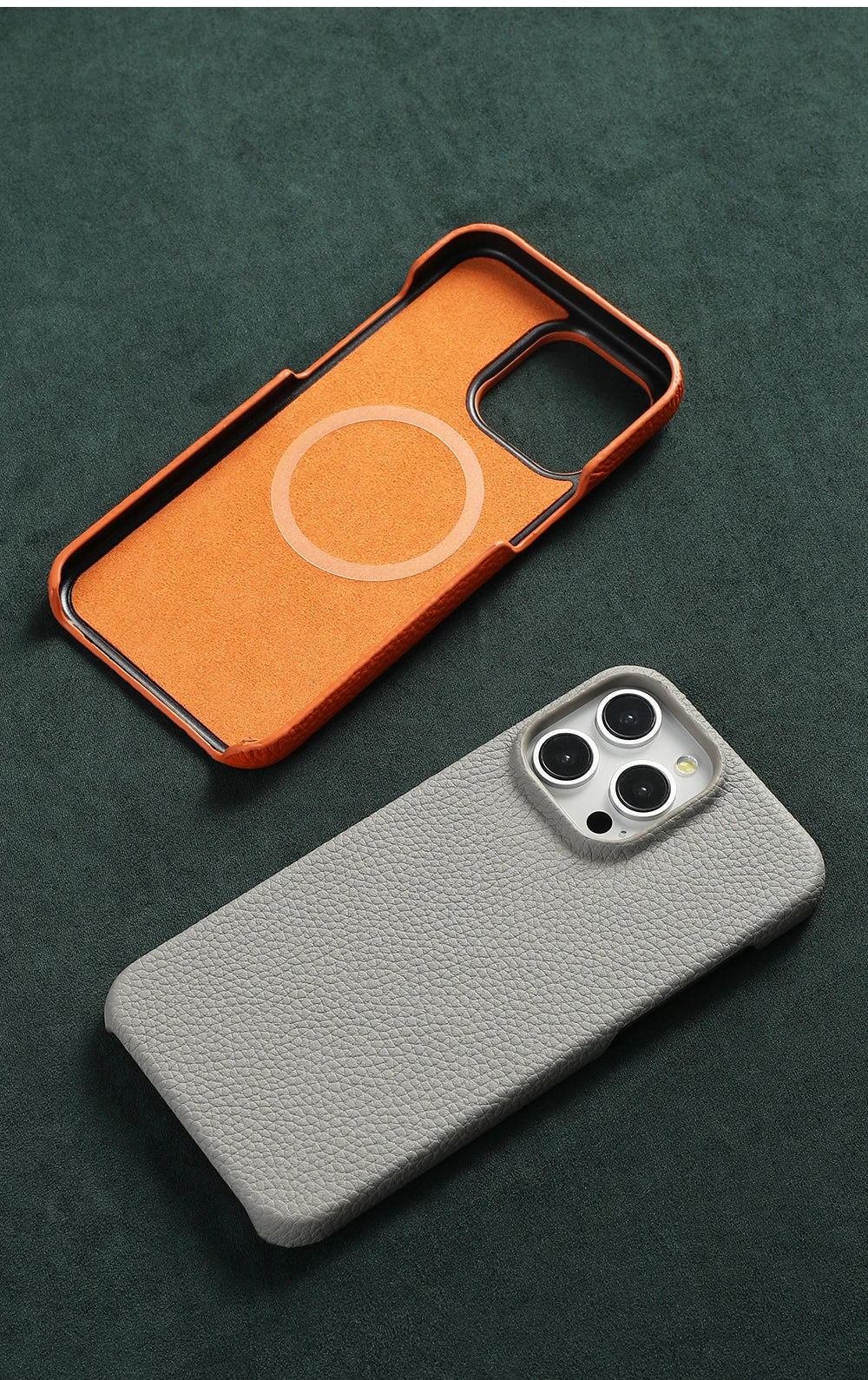 Natural Cowhide Leather for Magsafe Case for iPhone 16 15 Pro Max Promax 15Pro 16Pro Luxury Magnetic Phone Back Cover