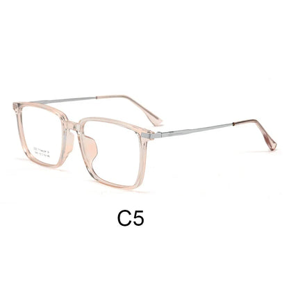 Men's Classic Titanium Square Frames Anti-Blue Light Reading Glasses Men Myopia Hyperopia Customizable Prescription 5042X