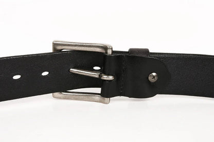 3.8CM Cowboy Punk Belt Real Genuine Leather Men Belt Metal Stud Rivet Jeans Belts For Men Strap Ceinture Homme Male Strap