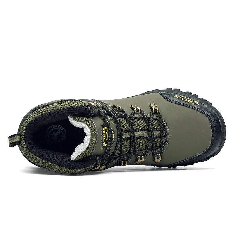 New Outdoor Shoes Men High Top Trekking Botas Leather Men Outside Boots For Men and Women Mountain Comfortable Hiking Boots