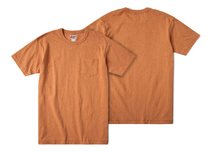 Rugged Bronson Loopwheel Tubular Pocket T-Shirt 220g Slub Cotton Men's Seamless Side Tee Short Sleeve