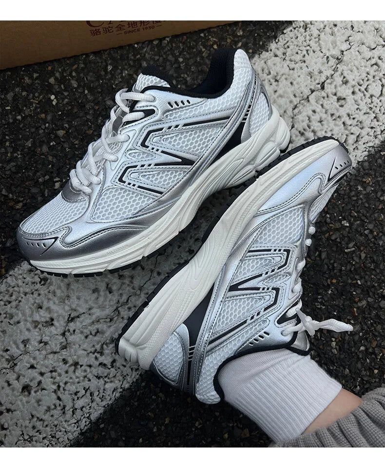 Jogging Shoes Retro Casual Mesh Sneakers Breathable Sports Running Shoes for for Men and Women Soft Shock Absorbing