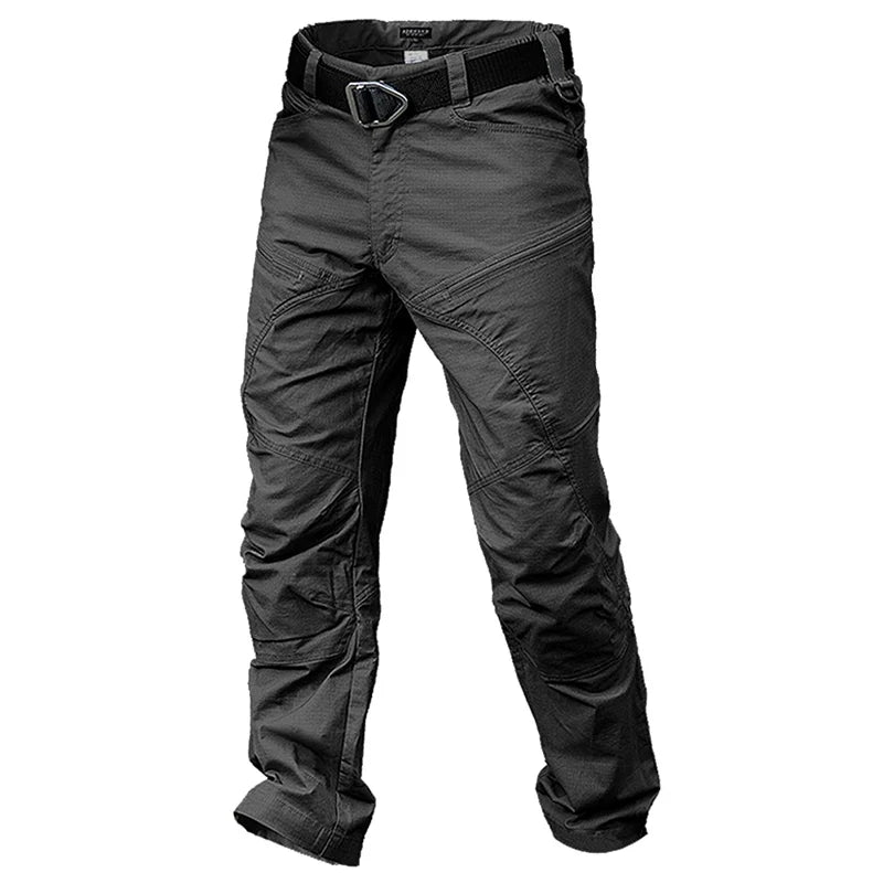 Stretch Tactical Pants Men Water Resistant Rip Stop Cotton Outdoor Work Cargo Pants Multi-Pocket Lightweight Combat Hiking Pants