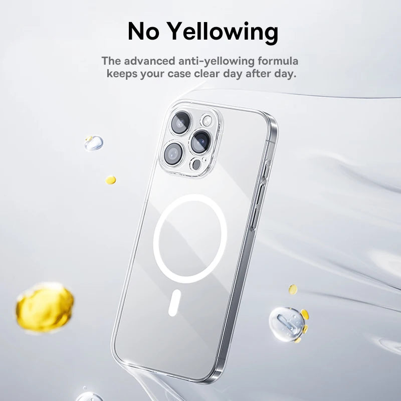 Magnetic Case for iPhone 17 16 15 14 Pro Max for MagSafe Wireless Charging PC Case for iPhone 13 12 11 Pro Max Funda Case