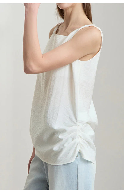 Casual Summer Camisole Tops Women 2025 Solid Office Lady Straight Top Woman New Fashion Loose Sleeveless Clothing 12522032