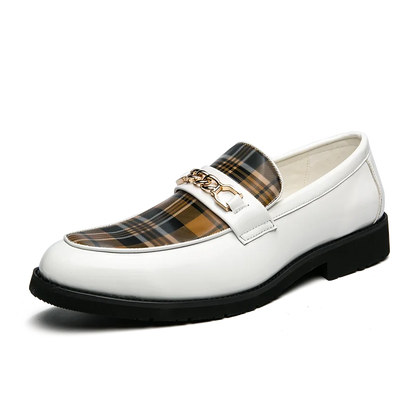 New High Quality Italian Shoe for Men Loafers Casual Men Shoes Luxury Leather Slip-on British Style Striped Soft Shoes Moccasins