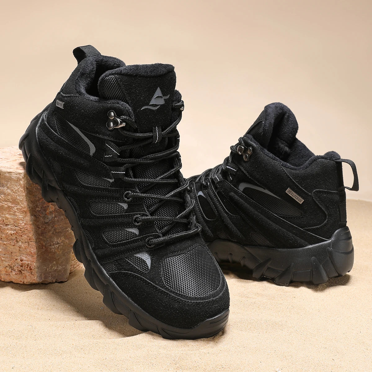 New Men High Quality Leather Boots Fishing Hunting Sneakers Desert Combat Men's Boots Outdoor Hiking Shoes Ankle Boots Work Safe