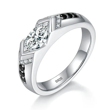 5x10mm Marquise Cut Mossanite Rings for Women Man 925 Sterling Sliver with Gold Plated Jewelry Ladies Band Women's Ring