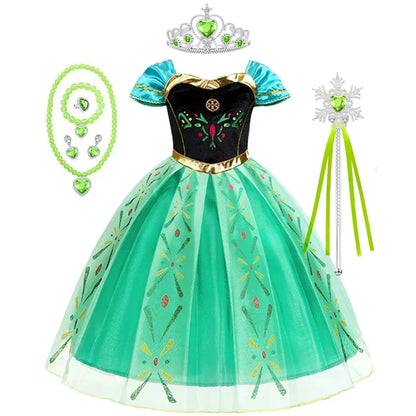 Elsa Dress for Girls Birthday Kids Halloween Carnival Easter Party Dress Up Girls Anna Costume