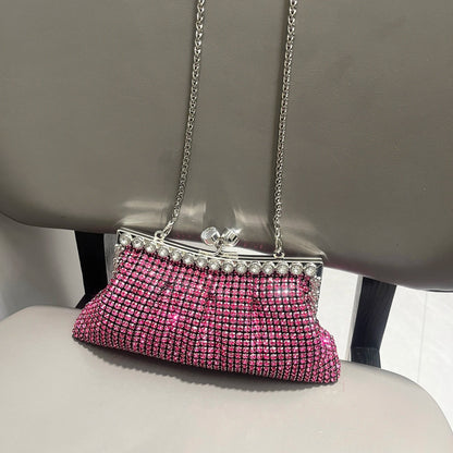Handle Rhinestones Evening clutch Bag Purses and handbag luxury Designer shiny Crystal Clutch purse bucket bag shoulder bags
