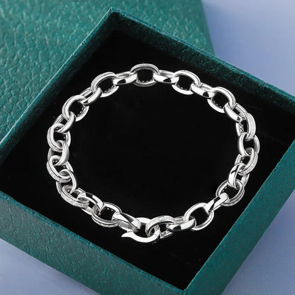 1.2mm Moissanite Tennis Bracelet with  925 Sterling Silver Cuban Link Chain Birthday Party Gifts Jewelry for Women Men