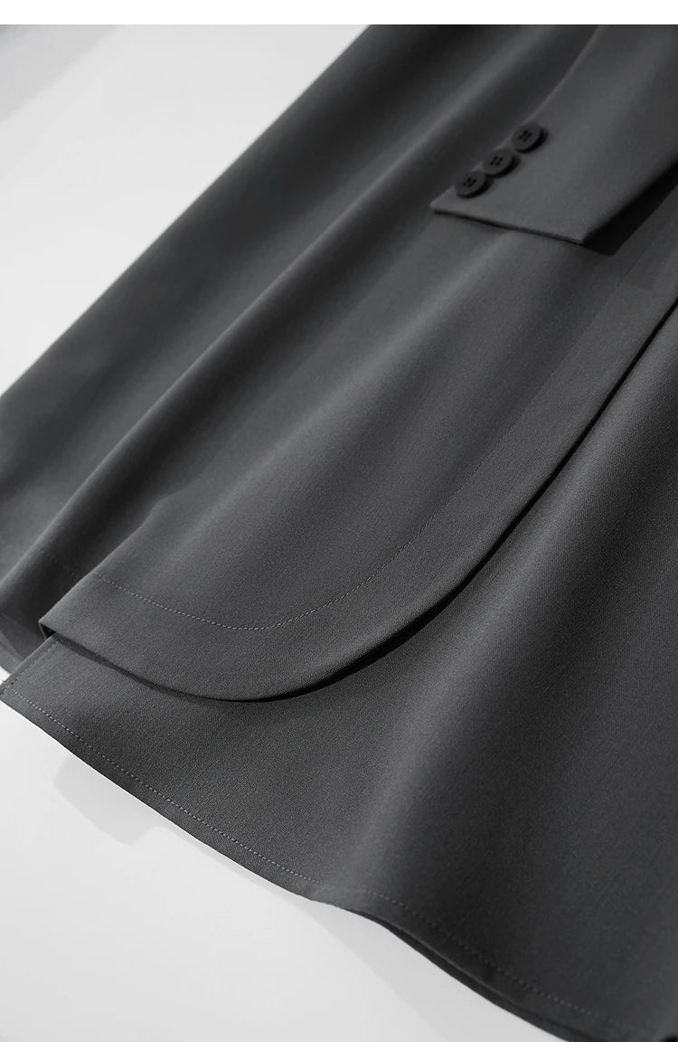 Minimalist New Skirt Women Summer 2025 Solid Loose Mid-length A-line Asymmetric Skirts Female Fashion Office Lady 12542045