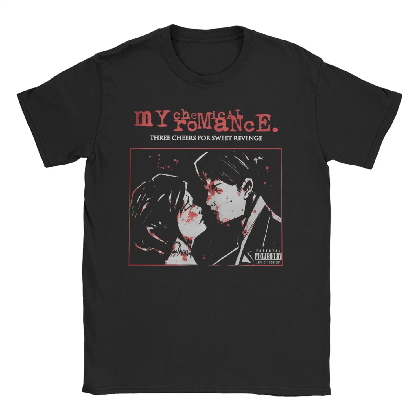Men Women Mcr Band  Punk Rock T Shirt My Chemical Romance  100% Cotton Clothes Vintage Round Collar Tee Shirt Plus Size T-Shirt