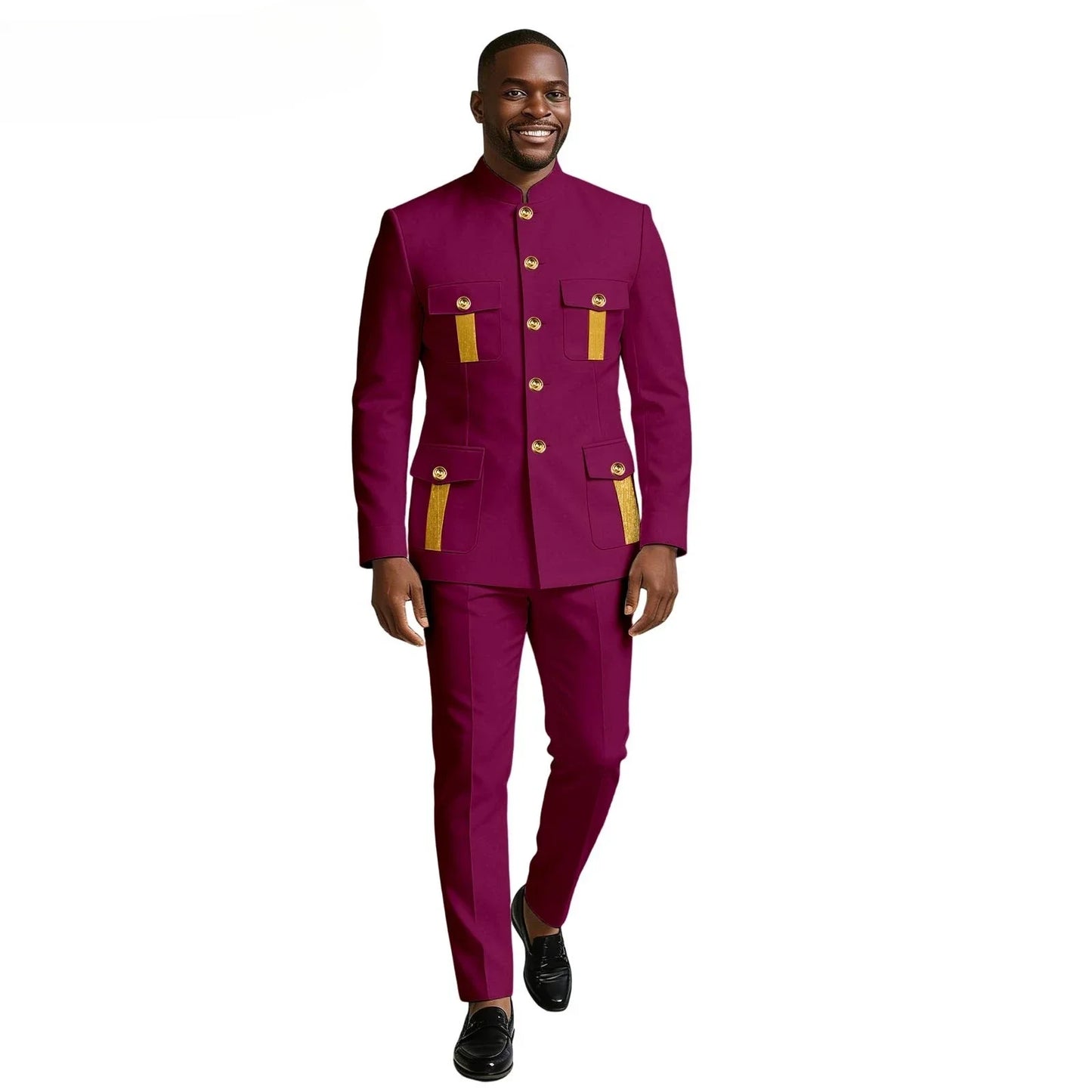 New Men's Suit 2-piece Business Formal Blazer Double-breasted Design Groom Tuxedo for Wedding XS-6XL Outfit
