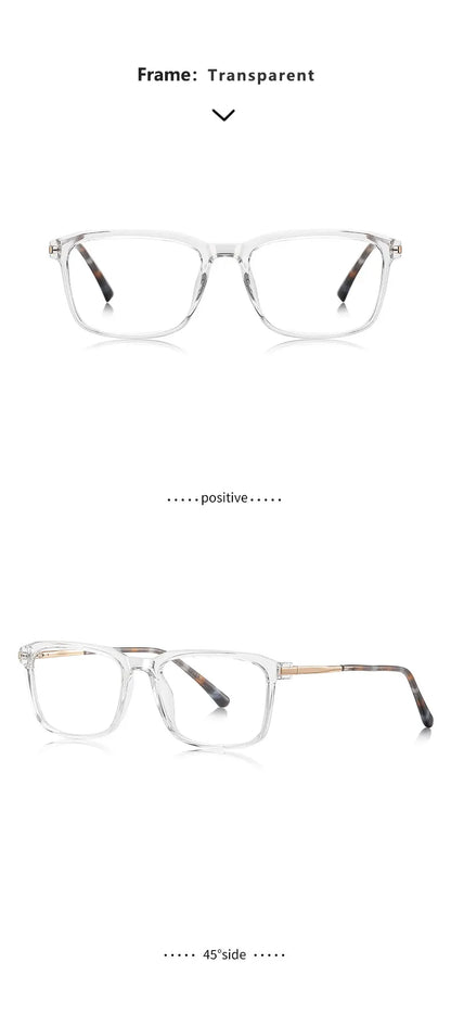 New Classic Geometric Simple Square Frame Design Men's Anti-blue Light Glasses Can Be Customized Prescription LS213