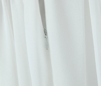 2025 BOHO Women White Big Backless Sling Dress O Neck Back Zipper Loose Swing Mini Short Dresses Holiday Robe