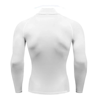 Men Running T-shirts Compression Long Sleeve Sport Shirts Fitness Tight Training Jogging Tees Gym Sportswear Quick Dry Rashgard
