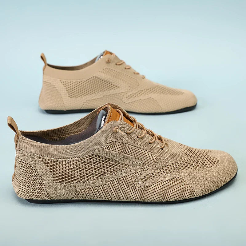Summer Men Shoes Mesh Flat Outdoor High Quality Walking Shoes Comfortable Lace Up Breathable Non Slip Casual Man Shoe