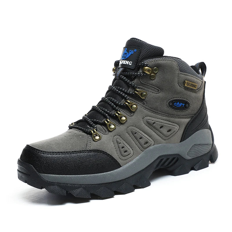 36-48 Autumn Winter Men Women Ankle Boots Leather Tactical Shoes New Plus Anti-Skidding Classical Walking Footwear Summer Hiking