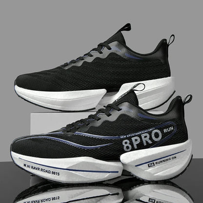 Men's Carbon Plate Sneakers Outdoor Soft Sole Mesh Sports Shoes Running Shoes Light Anti-Slip Casual Couple Tennis Shoes