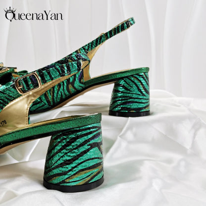 2025 Women Elegant Gold High Heel Shoe and Matching Bag Set with Rhinestone Accents Stylish Peep Toe Design for Party