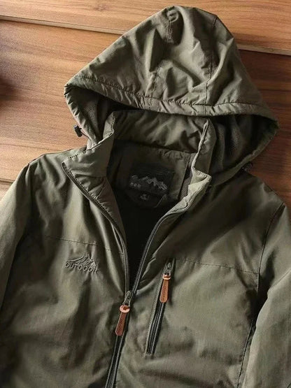 Casual Warm Military Tactical Coat Men Large Size Jacket Autumn Winter Padded Thickened Outdoor Punching Hiking Jacket Men's Top