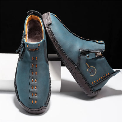 2026 New Style Comfortable Loafers Fashion Ethnic Style Casual Shoes Men's Slip-on Spring Breathable Boots Plus Size Ankle Boots