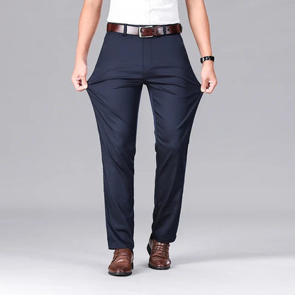 2024 Summer New Men's Business Thin Straight Casual Pants Classic Style cotton Stylish Stretch Luxury Trousers Male Brand