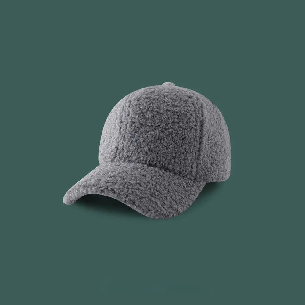 Artificial Lamb Wool Baseball Cap Women Winter Warm Hat Men Outdoor Sports Travels Baseball Hats Autumn Spring Hats