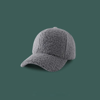 Artificial Lamb Wool Baseball Cap Women Winter Warm Hat Men Outdoor Sports Travels Baseball Hats Autumn Spring Hats