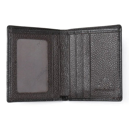 100% Genuine Leather Men Wallet Premium Product Real Cowhide Wallets For Man Short Black Credit Card Cash Receipt Holder Purse
