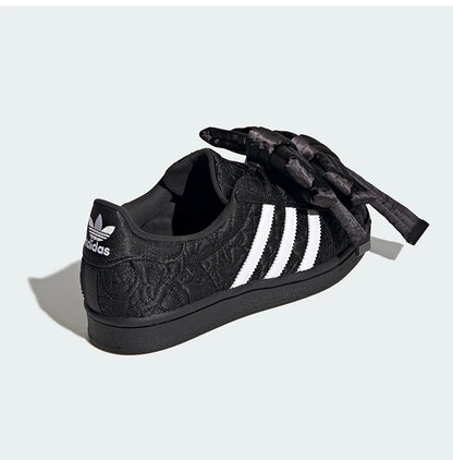 Official Authentic Three Stripes Women's Bow Casual Low-top Sneakers JR7978