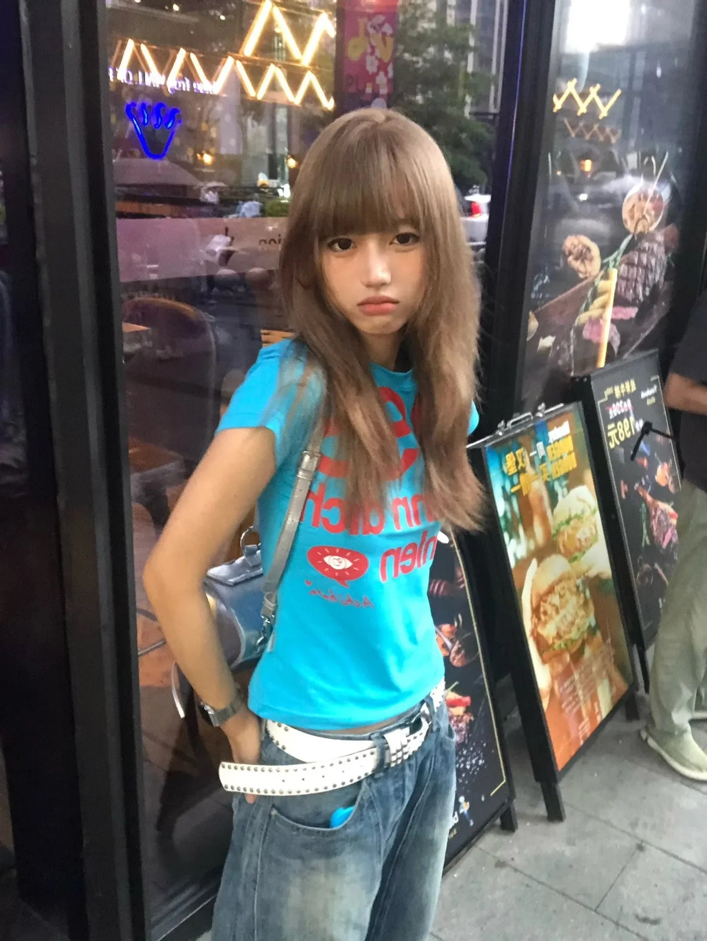 Karrram Japanese Y2k Letter Print T-shirt Trashy 2000s Style Crop Top Vintage Harajuku Short Sleeve Tee Shirt American Retro 90s