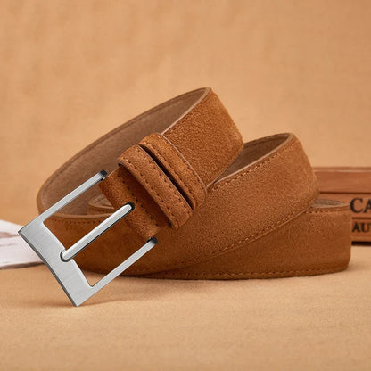 New Style Fashion Brand Welour Genuine Leather Belt For Jeans Leather Belt Men Mens Belts Luxury Suede Belt Straps