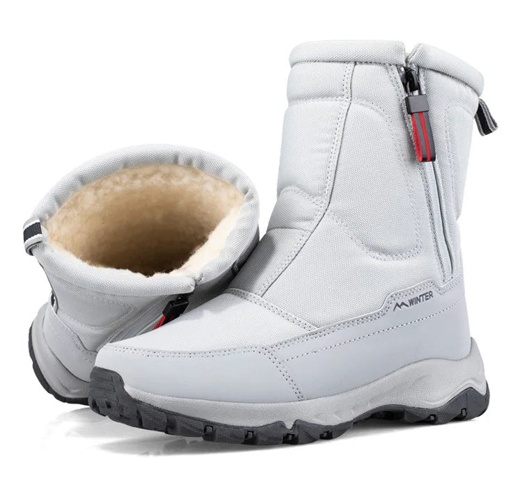 Men Boots 2026 Winter Shoes For Men Warm Snow Boots Mid-calf Men Warm Shoes Thick Plush Winter Boots For Men Women Cotton Shoes