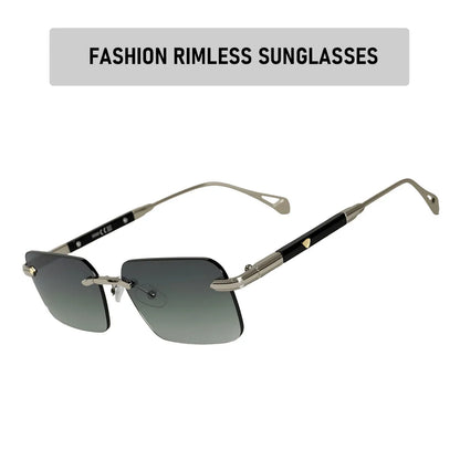Rimless Sunglasses Women Trendy 2026 Metal Square Sunglass Men Luxury Fashion Glasses Vintage Dropshipping Lunette Soleil Femme