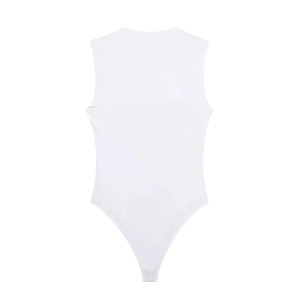 Skinny Bodysuits for Women, Sexy Fashion, Square Neck, Sleeveless, Snap-Button, Female Playsuits, Mujer