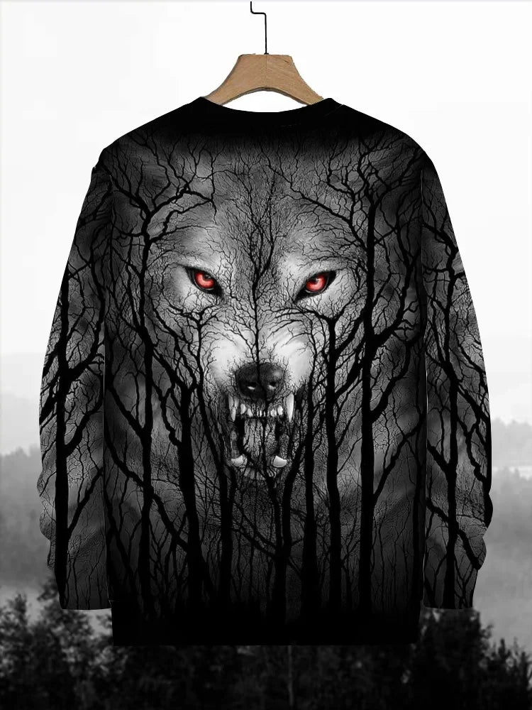 Fashion Skull Pattern 3D Printed Men's T-Shirt Casual outdoors Long Sleeve T-Shirt Unisex Autumn Unisex T-Shirt Men's Clothing