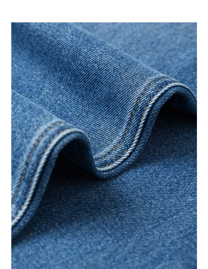 Women Denim Jeans 2025 Spring New Acetate Wide Leg Mid Low Waist Slim Fit Straight Wide Leg Pants