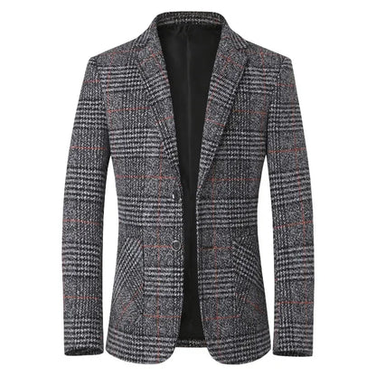 Men Plaid Blazers Suits Jackets New Spring Autumn Male Korean Design Blazers Coats Business Casual Slim Fit Blazers Men Clothing