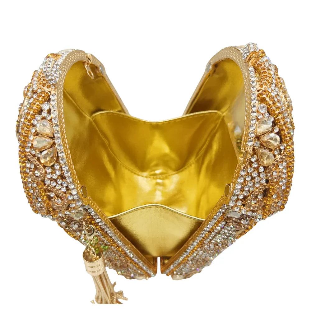 New Arrived Birdcage Gilded Rhinestone Clutch Luxury Diamond Bag Party Stone Purse Crystal Evening Bag Women Handbag